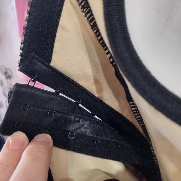 Frederick's of Hollywood Slip Dress Women Large Black Lingerie Floral Lace Mini - Picture 8 of 11